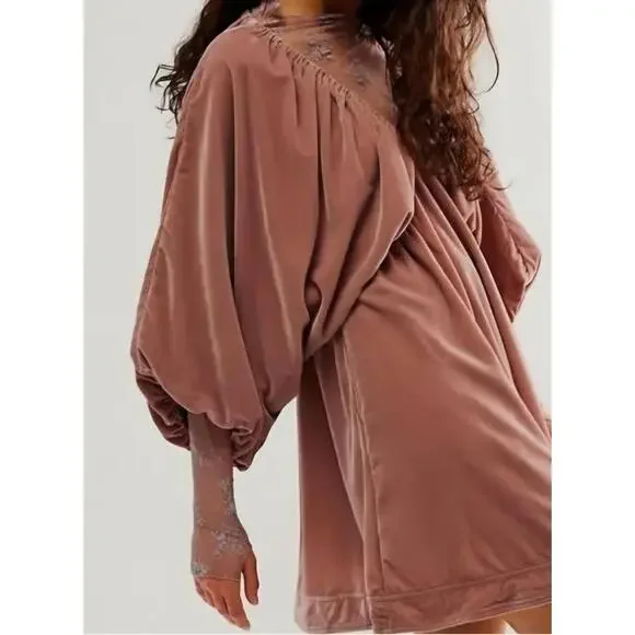 #69 - FREE PEOPLE Portia Velvet Mini Dress - Picture 1 of 5